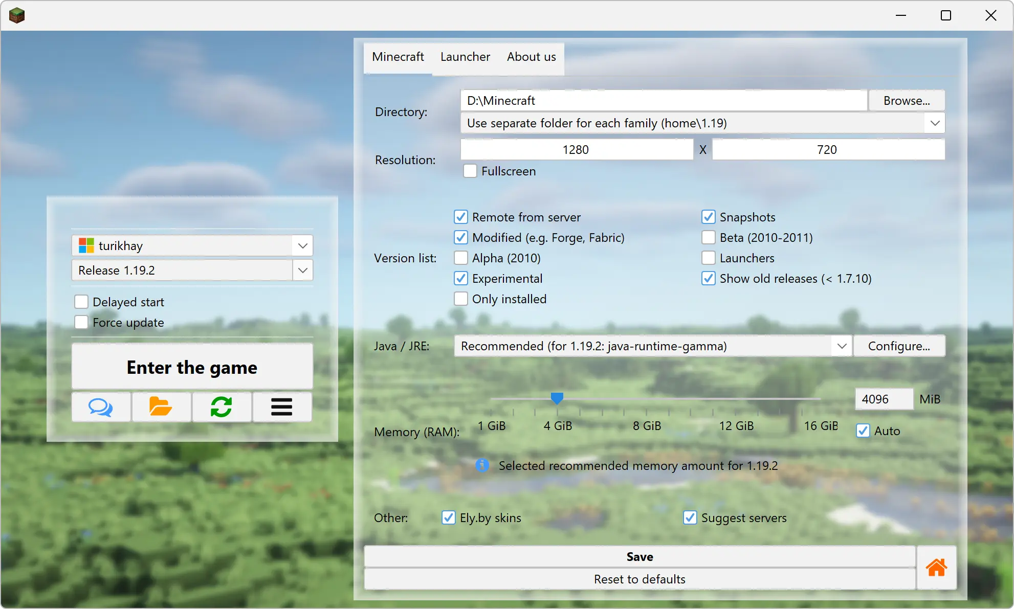 Screenshot di Legacy Launcher